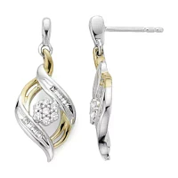 Diamond Blossom 1/4 CT.T.W. Natural Diamond Sterling SIlver with 14k Gold over SIlver Accent Earrings