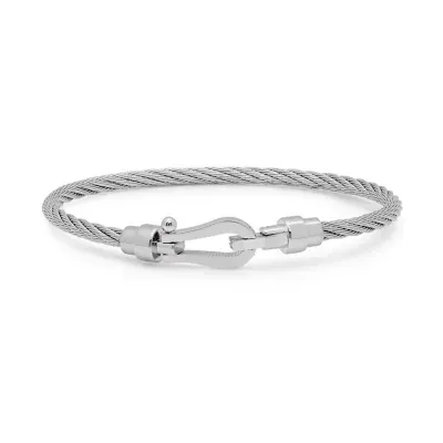 Steeltime Stainless Steel 8 Inch Solid Cable Link Bracelet