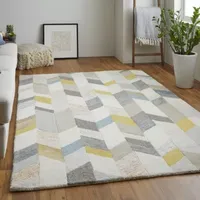 Weave And Wander Binada Geometric Hand Tufted Indoor Rectangle Accent Rug