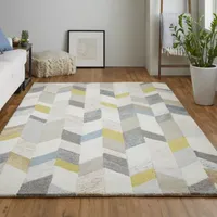 Weave And Wander Binada Geometric Hand Tufted Indoor Rectangle Accent Rug