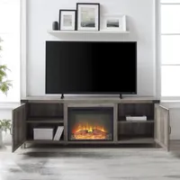 Barn Door Tv Stand With Fireplace