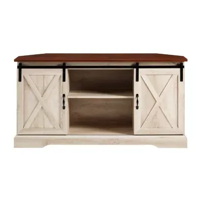 Barn Door Corner Tv Stand