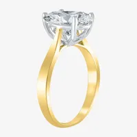 (I-J / SI2) Womens 3 CT Lab Grown White Diamond 14K Gold Oval Solitaire Engagement Ring