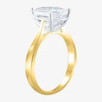 (I-J / SI2) Womens 3 CT Lab Grown White Diamond 14K Gold Pear Solitaire Engagement Ring