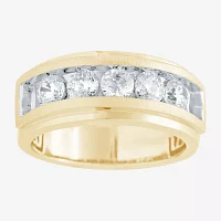 H-I / I1) CT. T.W. Lab Grown White Diamond 10K Gold Wedding Band