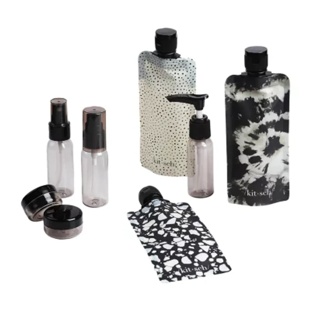 Kitsch 11pc Travel Bottle Set Black