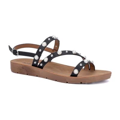 Olivia Miller Womens Perla Flat Sandals