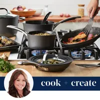 Rachael Ray Cook + Create Hard Anodized 4.5qt. Non-Stick Sauce Pan with Lid