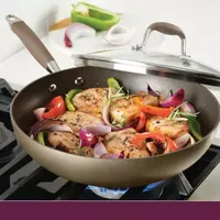 Anolon Advanced Home Hard Anodized 12" Deep Skillet with Lid