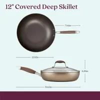 Anolon Advanced Home Hard Anodized 12" Deep Skillet with Lid