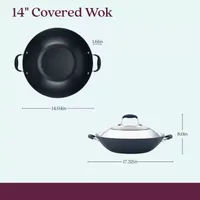 Anolon Advanced Home Hard Anodized 14" Wok with Lid