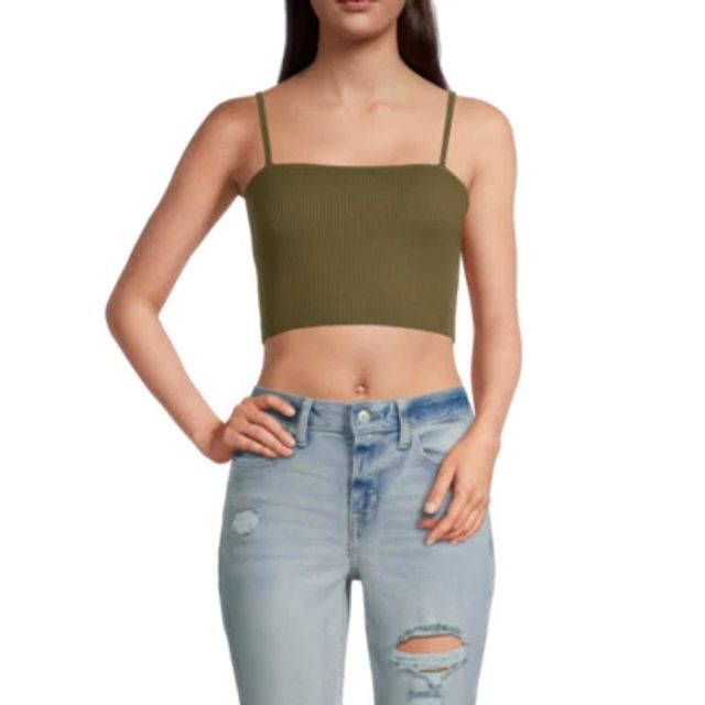 Arizona-Juniors Womens Cropped Bungee Cami - JCPenney