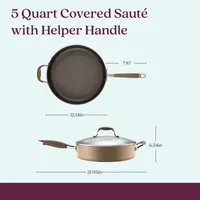 Anolon Advanced Home Hard Anodized 5-qt. Saute Pan with Lid and Helper Handle