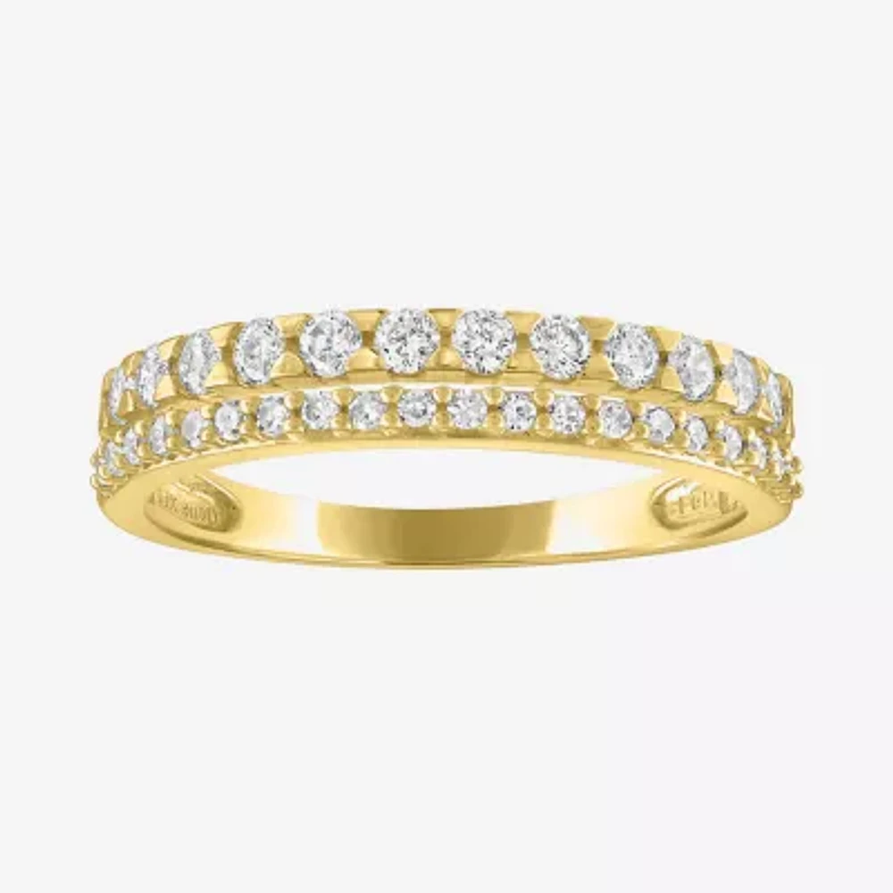 (G-H / Si2-I1) 1/2 CT. T.W. Lab Grown White Diamond 10K Gold Delicate Band