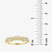 G-H / Si2-I1) Womens 1/ CT. T.W. Lab Grown White Diamond 10K Gold Delicate Band