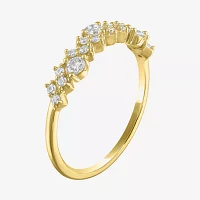 G-H / Si2-I1) Womens 1/ CT. T.W. Lab Grown White Diamond 10K Gold Delicate Band