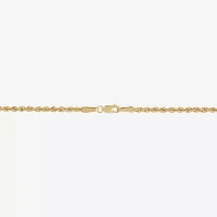 10K Gold 18 - 24 Inch Hollow Rope Chain Necklace