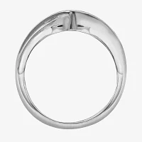 DiamonArt® Cubic Zirconia Sterling Silver Crossover Ring