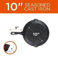 Commercial Chef Set 3-pc. Cast Iron Skillet