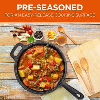 Commercial Chef 2.0 Qt Cast Iron With Lid Sauce Pan