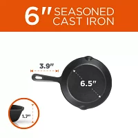 Commercial Chef Cast Iron 3-Piece Skillet