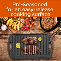 Commercial Chef Reversible Grill Cast Iron Griddle