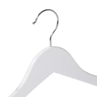 Honey Can Do White Non-Slip Wood Hangers 24-Pack