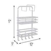 Honey Can Do White 3-Tier Kitchen Rack With Hooks