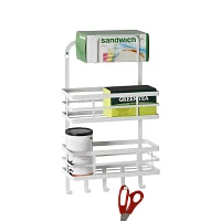 Honey Can Do White 3-Tier Kitchen Rack With Hooks