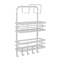 Honey Can Do White 3-Tier Kitchen Rack With Hooks