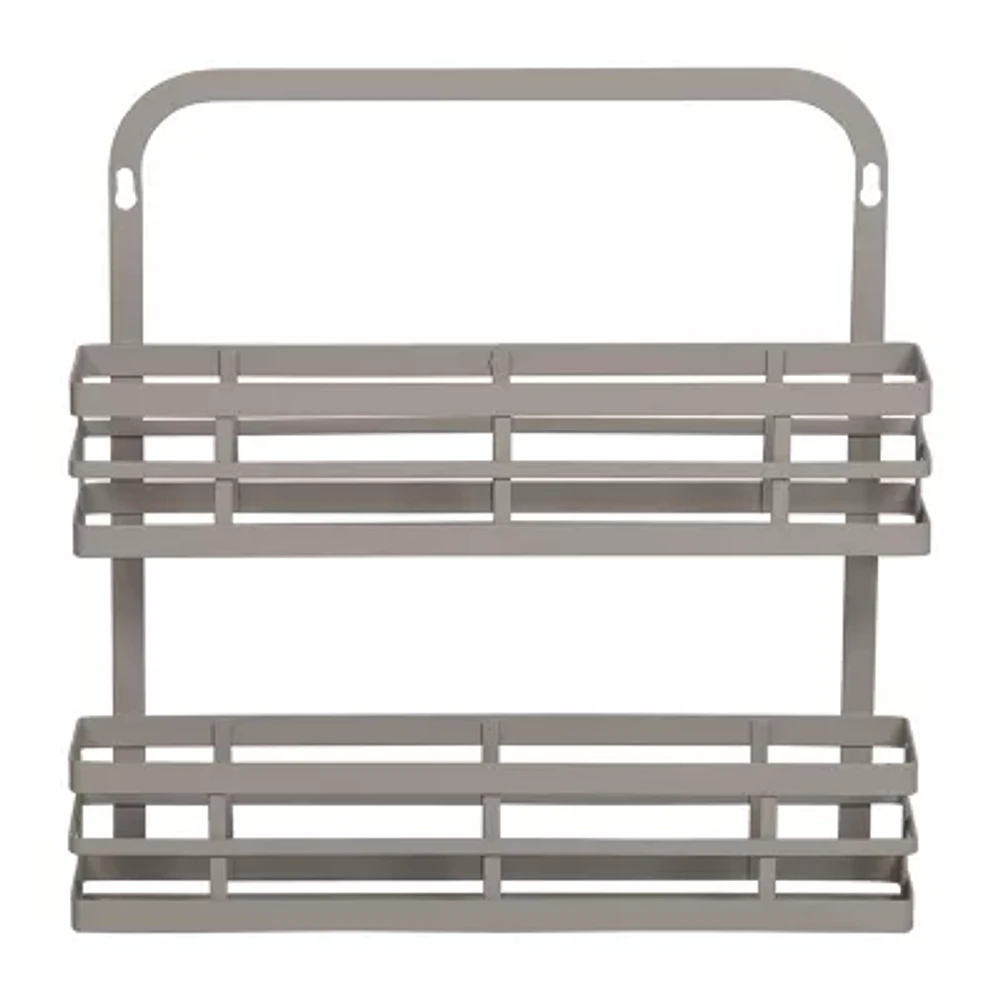 Honey Can Do Grey 2-Tier Cabinet Door Spice Rack