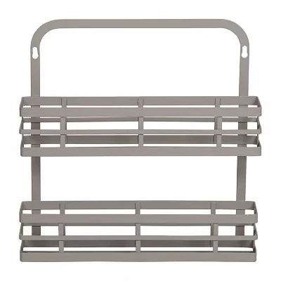 Honey Can Do Grey 2-Tier Cabinet Door Spice Rack