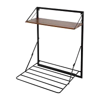 Honey Can Do Black/Walnut Over-The-Door Drying Rack