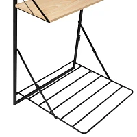 Honey Can Do Black/Maple Over-The-Door Drying Rack