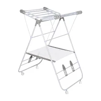 Honey Can Do White Gullwing Rolling Drying Rack