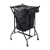 Honey Can Do Black No Bend Rolling Hamper