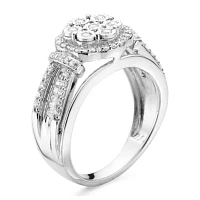 Diamond Blossom 1/2 CT.T.W. Natural Sterling SIlver Ring