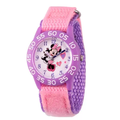 Disney Minnie Mouse Girls Pink Strap Watch Wds000165