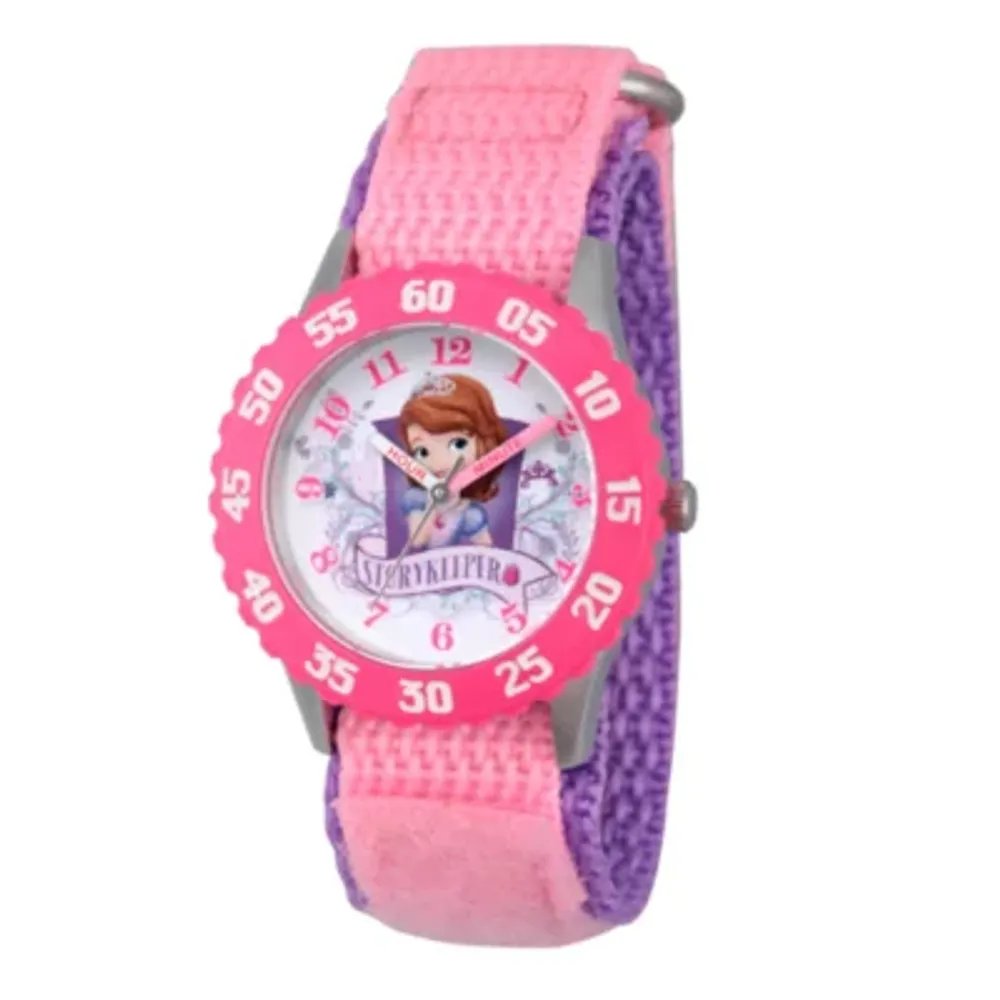 Disney Princess Belle Kid's Pink Time Teacher Watch with Printed Strap -  20233089 | HSN