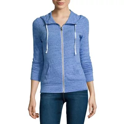 MAD ENGINE Juniors Womens Long Sleeve Stitch Zipper Hoodie | MainPlace Mall