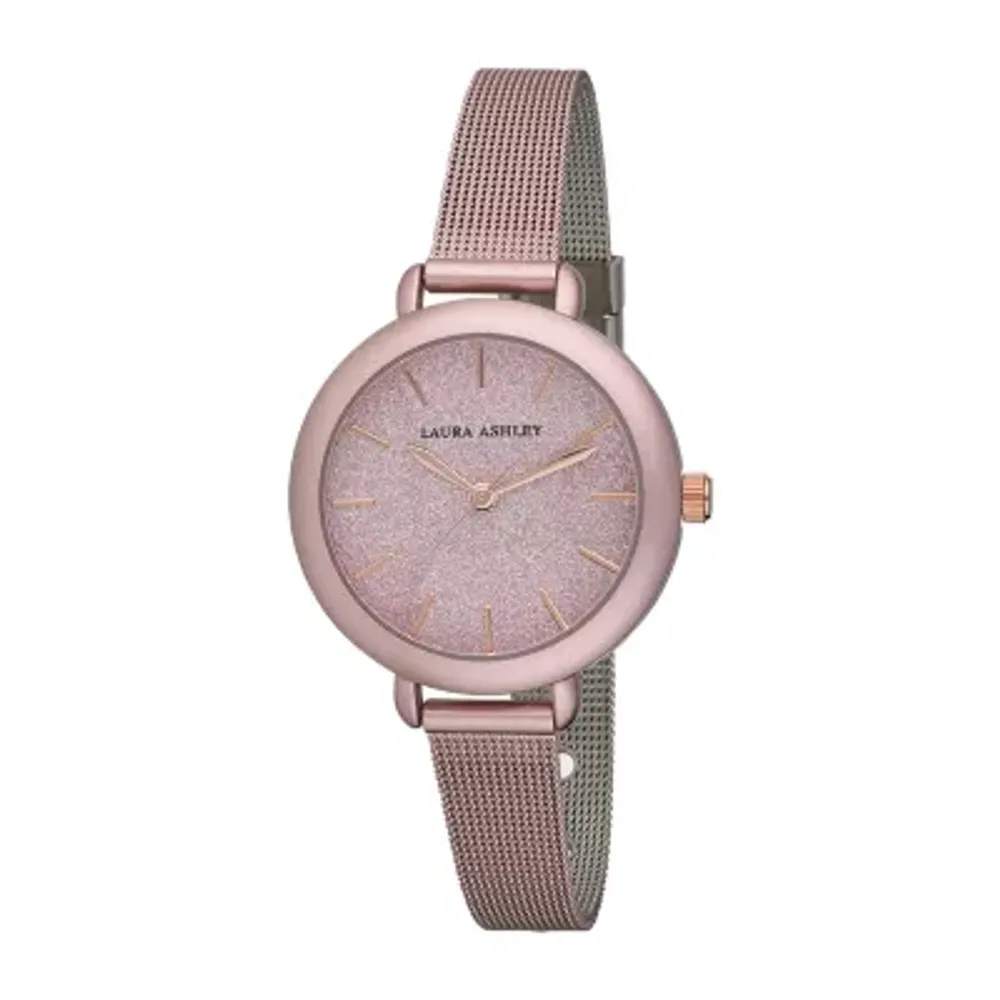 Laura Ashley Women's 32mm Flower Dial Vegan Leather Strap Watch (LA2083) |  eBay