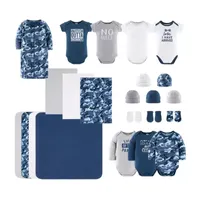 The Peanutshell 0-3m Blue Camo Baby Boys 23-pc. Baby Clothing Set