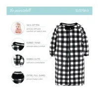 The Peanutshell 0-3m Black Plaid Baby Unisex 23-pc. Baby Clothing Set