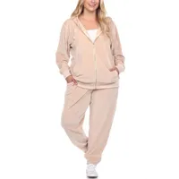 White Mark 2-pc. Velour Tracksuit-Plus