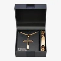 Stainless Steel Cross 2-pc. Jewelry Set