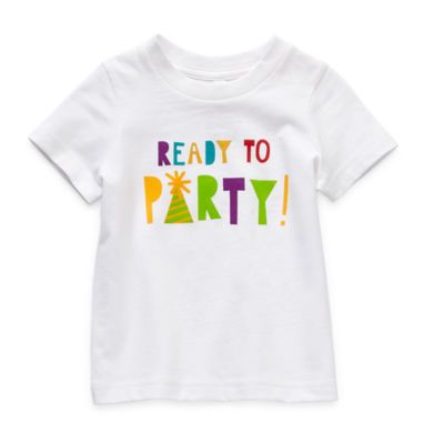Okie Dokie Birthday Baby Girls Round Neck Short Sleeve Graphic T-Shirt