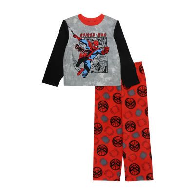 Disney Collection Little & Big Boys -pc. Avengers Marvel Spiderman Pajama Set
