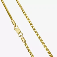 14K Yellow Gold Diamond-Cut Popcorn Chain Necklace