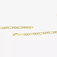 10K Gold Two-Tone 18-20" Hollow Figaro Chain