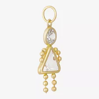 10K Gold April Birthstone Babies Girl Charm